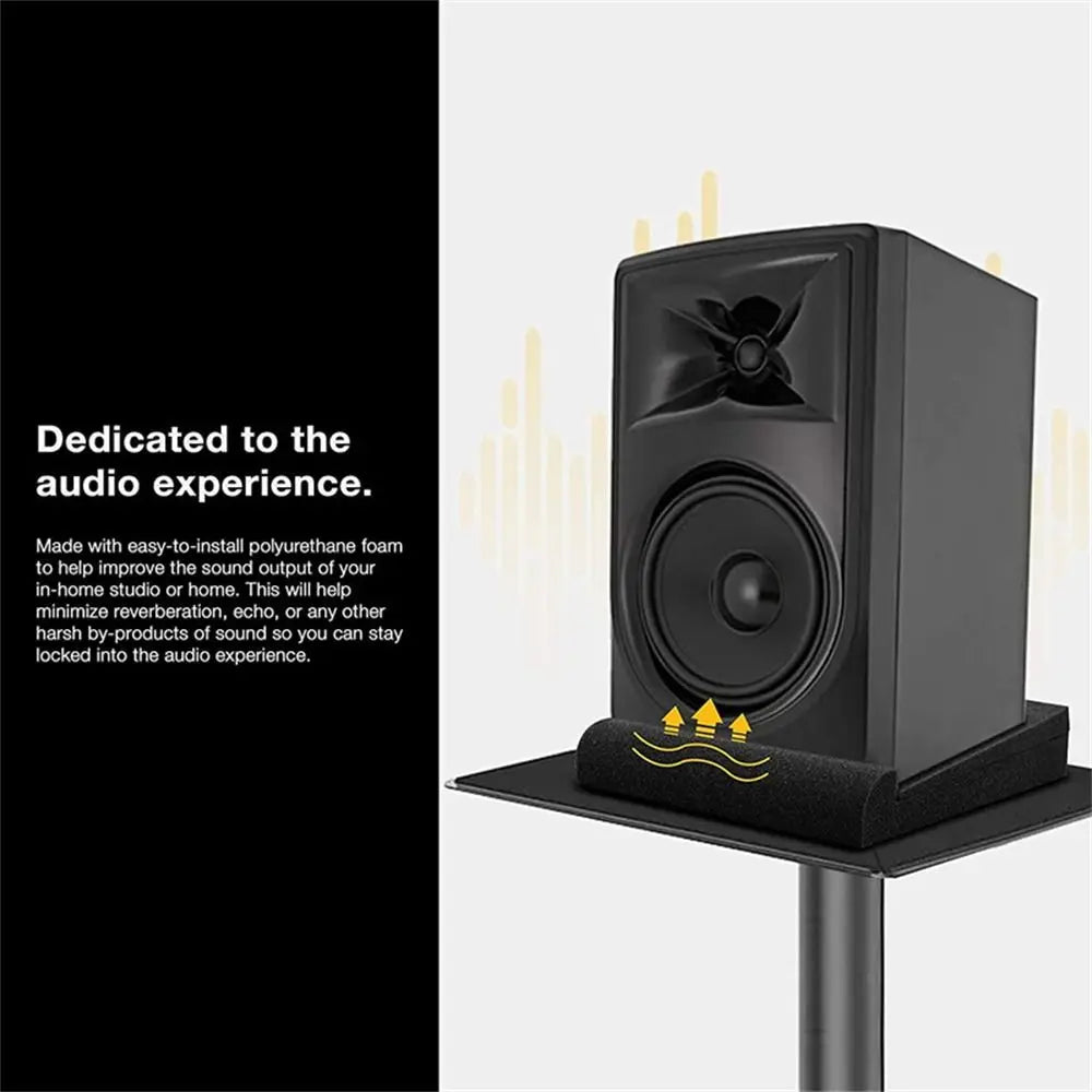1 Set Studio Monitor Speaker Acoustic Foam Isolator Pads Anti-Shock Anti-Skid Sponge Desktop Speakers Isolation Panels 33X27X4Cm