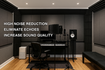 8Pcs Acoustic Bass Trap Foam – Corner Sound Absorbers for Studios & Home Recording