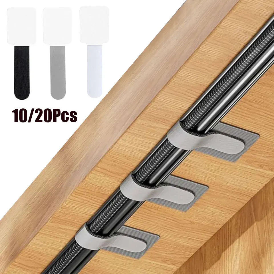 Reusable Cable Ties Fastening Wire Organizer Cord Rope Holder Self Adhesive Adjustable Cord Organizer Straps Desk Management