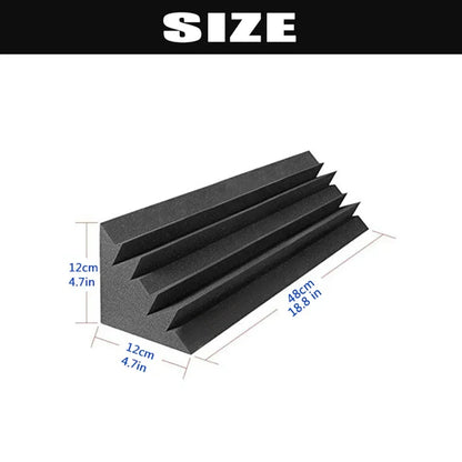 8Pcs 12X12X48Cm Acoustic Reverberation Board Long Bass Trap Wall Corner Sound Treatment Sponge Studio Acoustic Foam High Density