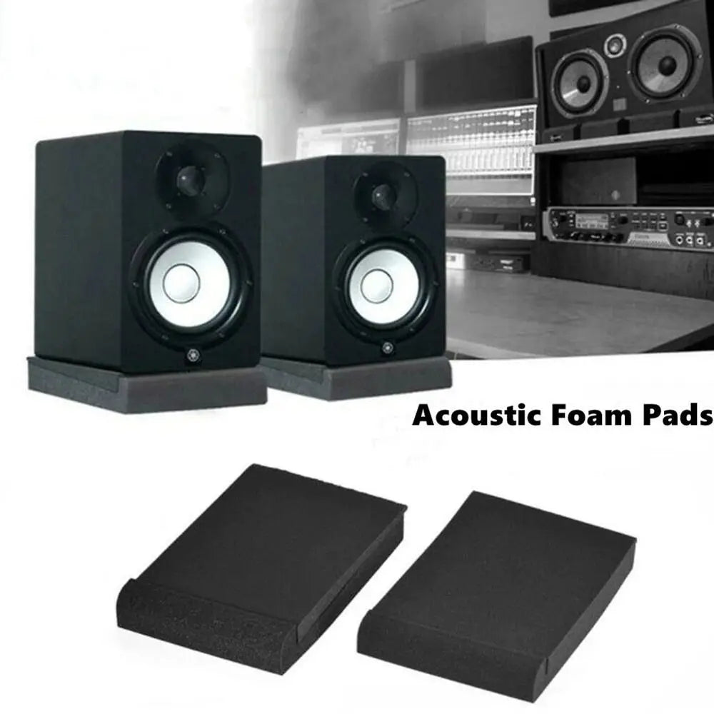 1 Set Studio Monitor Speaker Acoustic Foam Isolator Pads Anti-Shock Anti-Skid Sponge Desktop Speakers Isolation Panels 33X27X4Cm